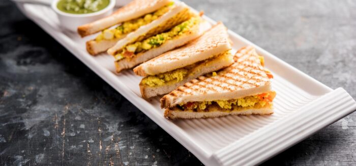 Paneer Tikka Grill Sandwich